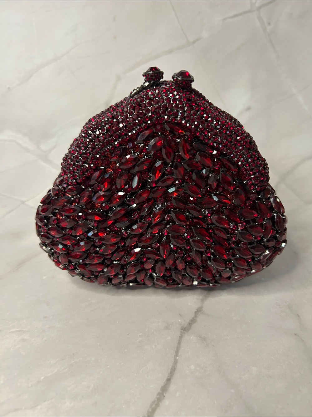 Red Crystal Evening Clutch Bag